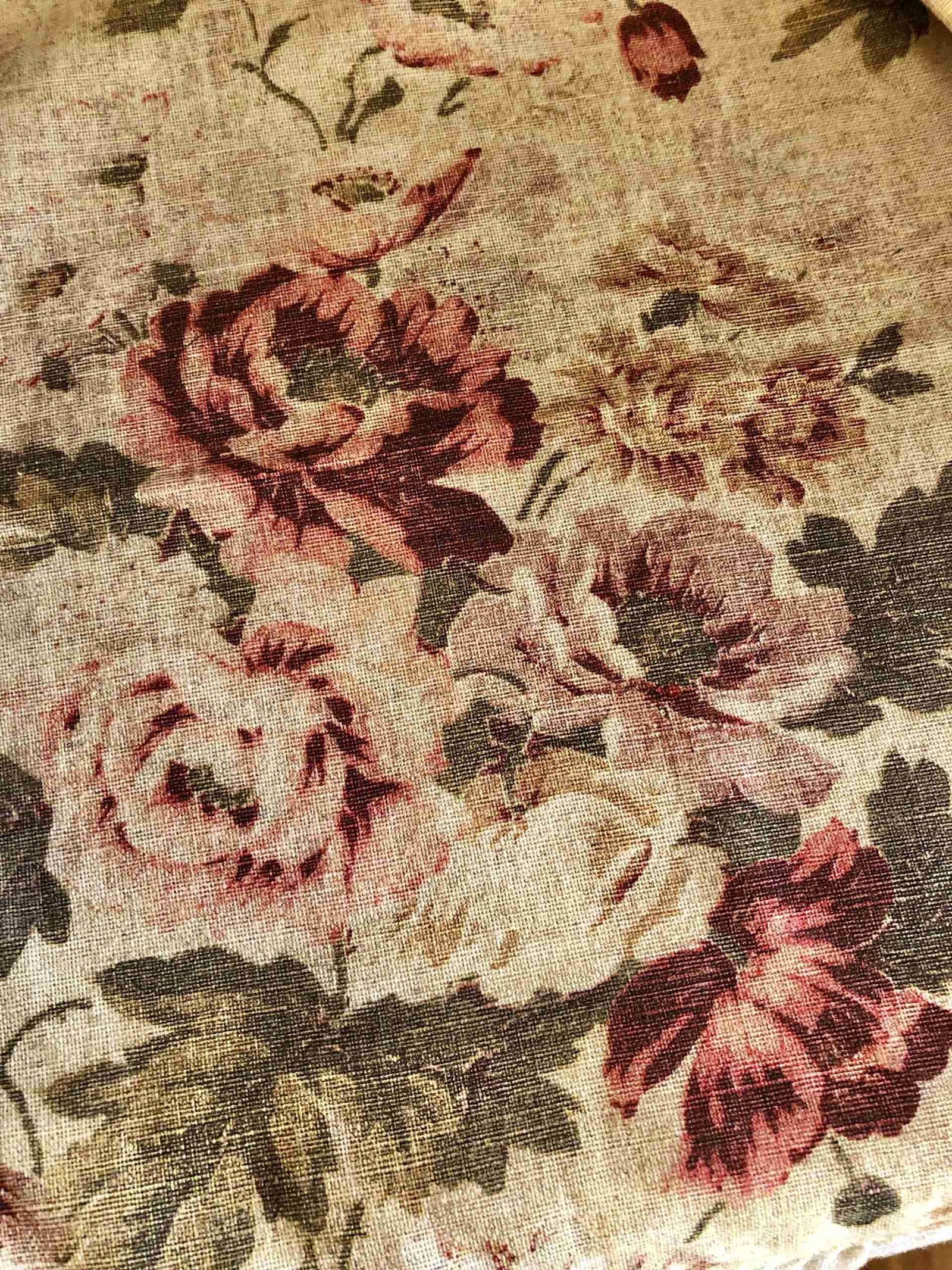 tovaglioli in cotone con fantasia floreale beige