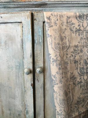 Madia anni '40 originale in arte povera color grigio azzurro - immagine 4