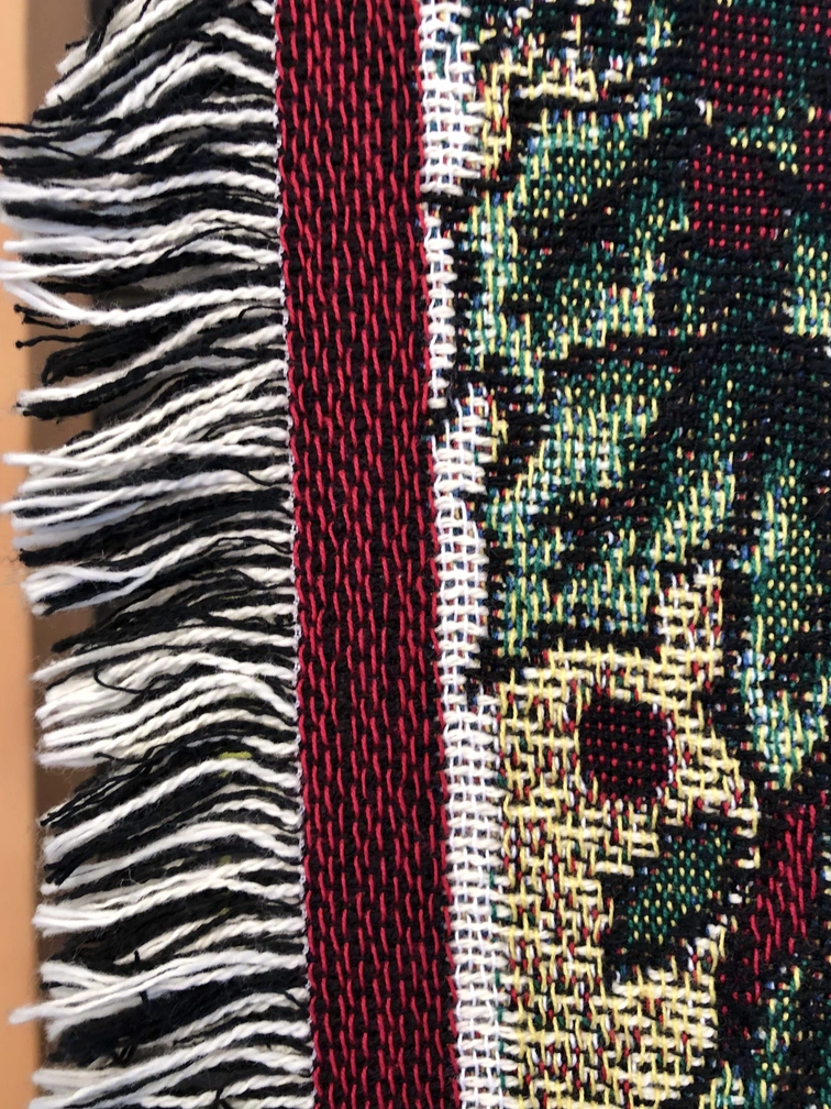 Coperta americana decorativa in cotone con nappe