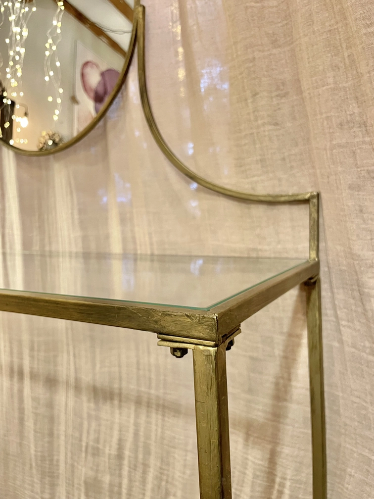 toeletta vintage in ferro oro opaco