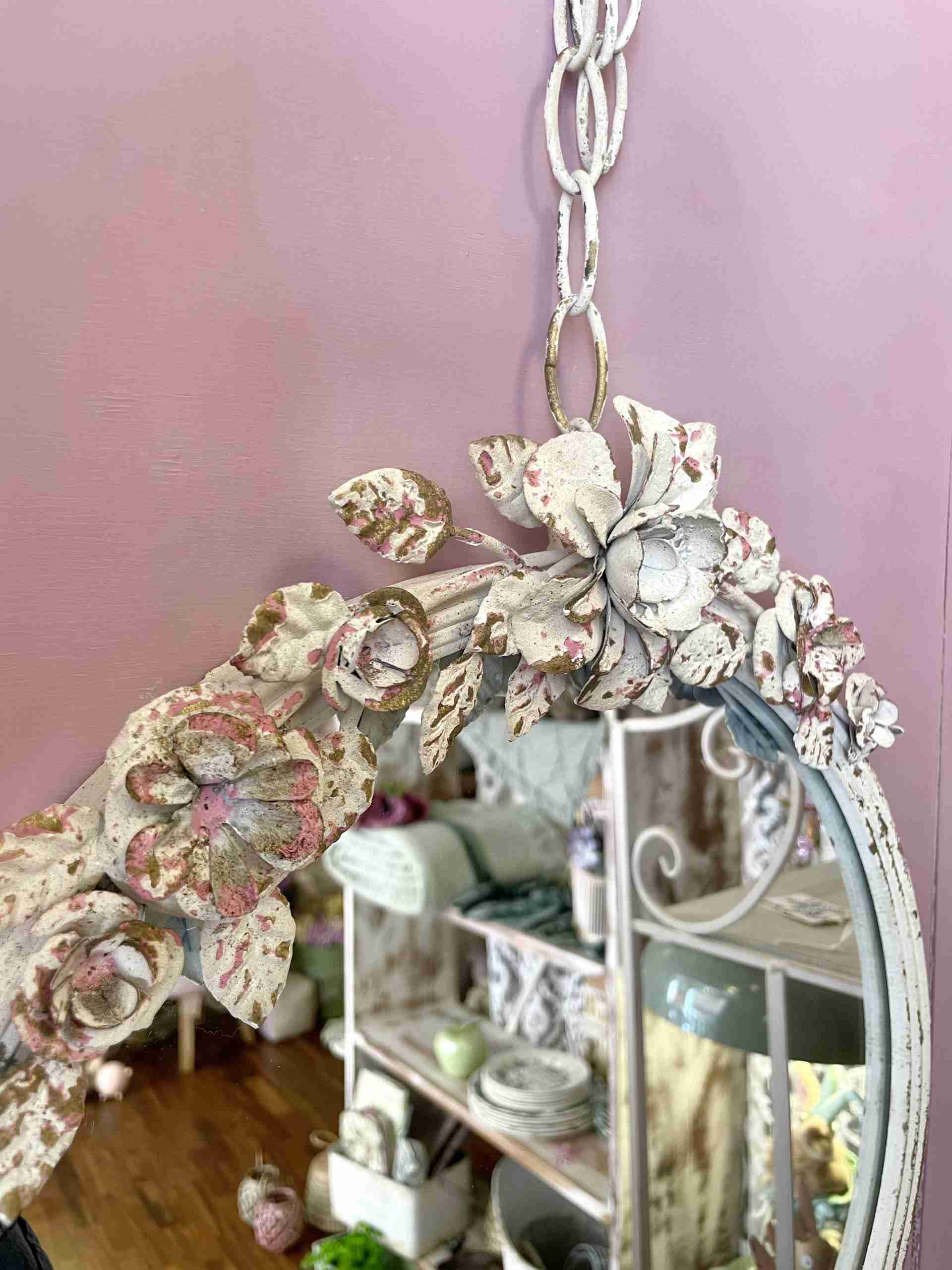 Specchio rotondo Shabby chic - immagine 2