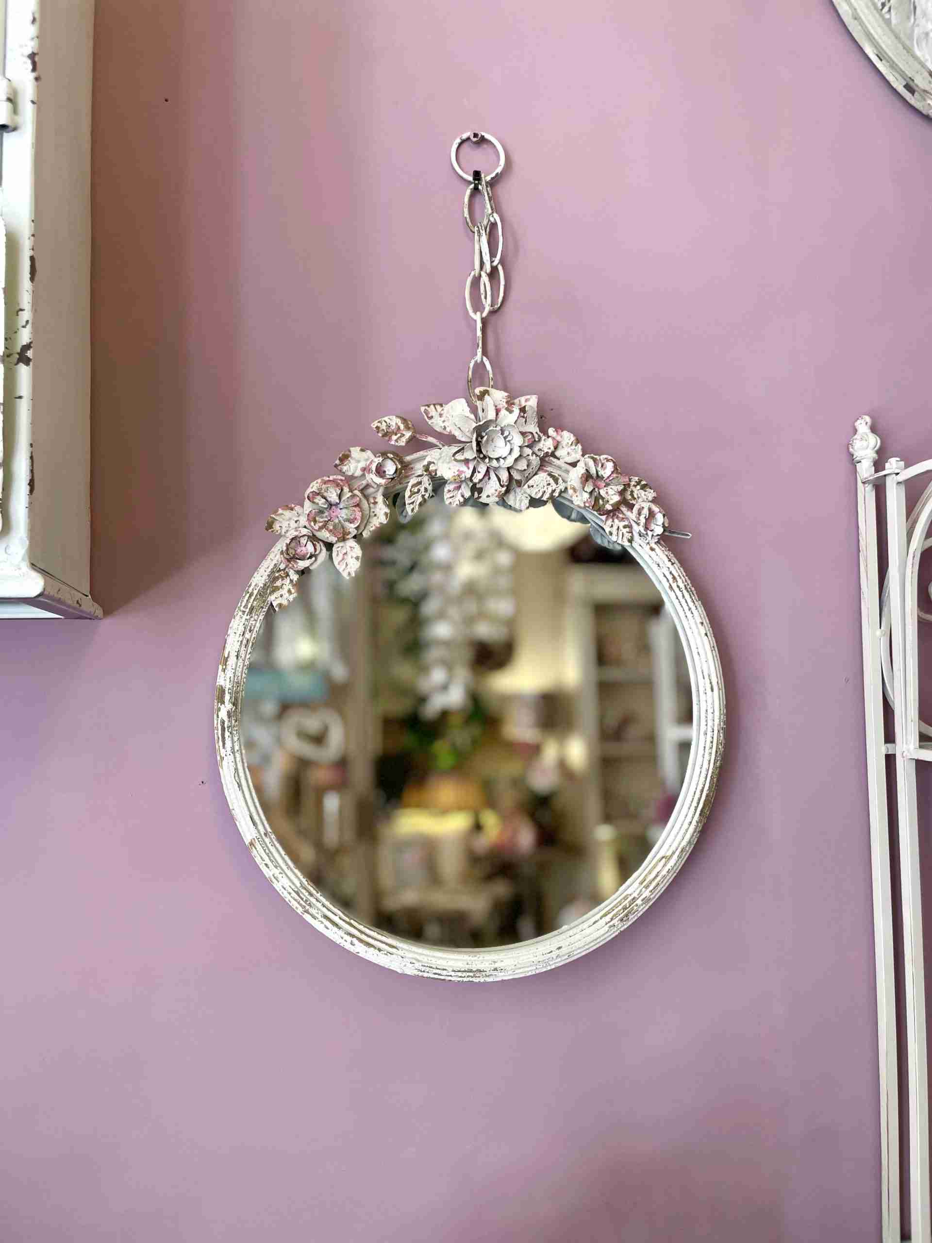 Specchio rotondo Shabby chic