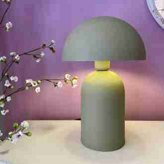 Abat-jour a cupola effetto craquele verde