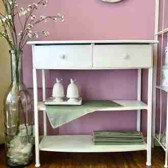 Consolle in ferro bianco Shabby