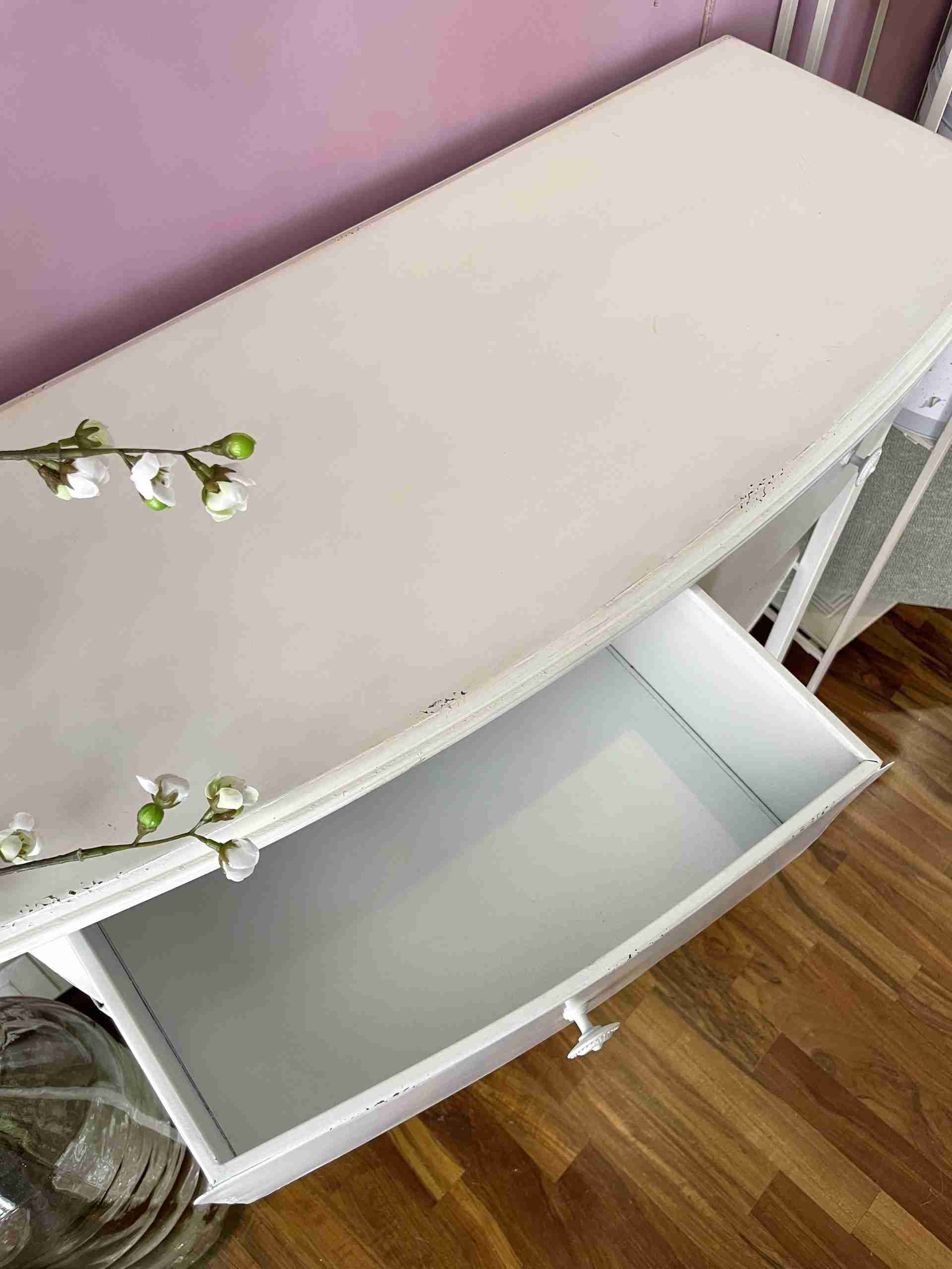 Consolle in ferro bianco Shabby - immagine 4