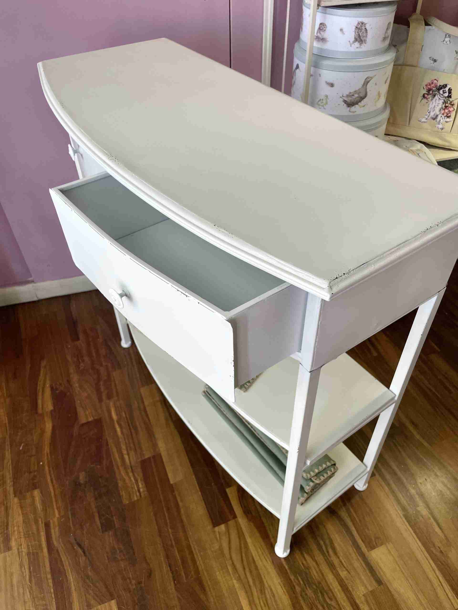 Consolle in ferro bianco Shabby - immagine 7