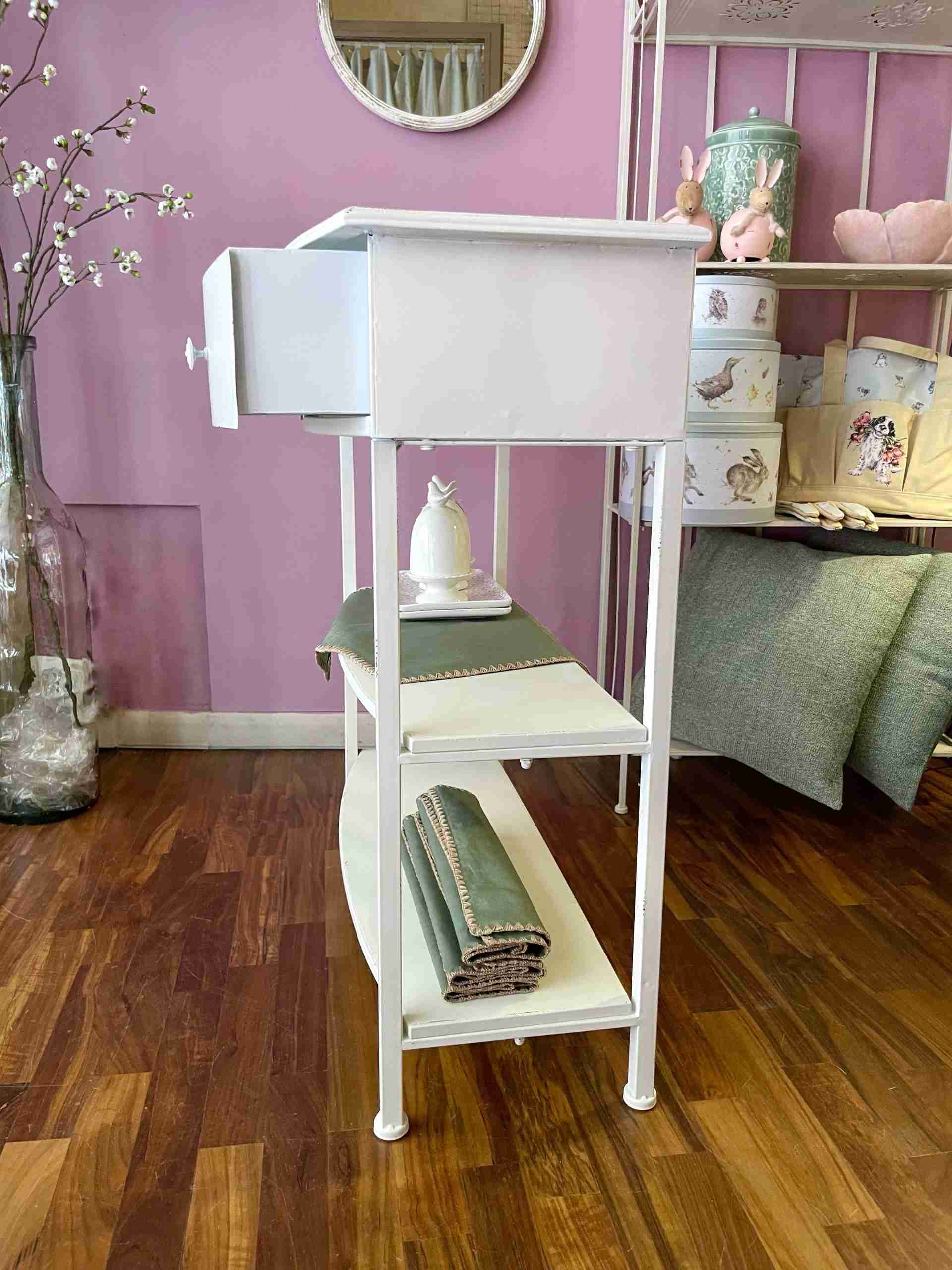 Consolle in ferro bianco Shabby - immagine 5