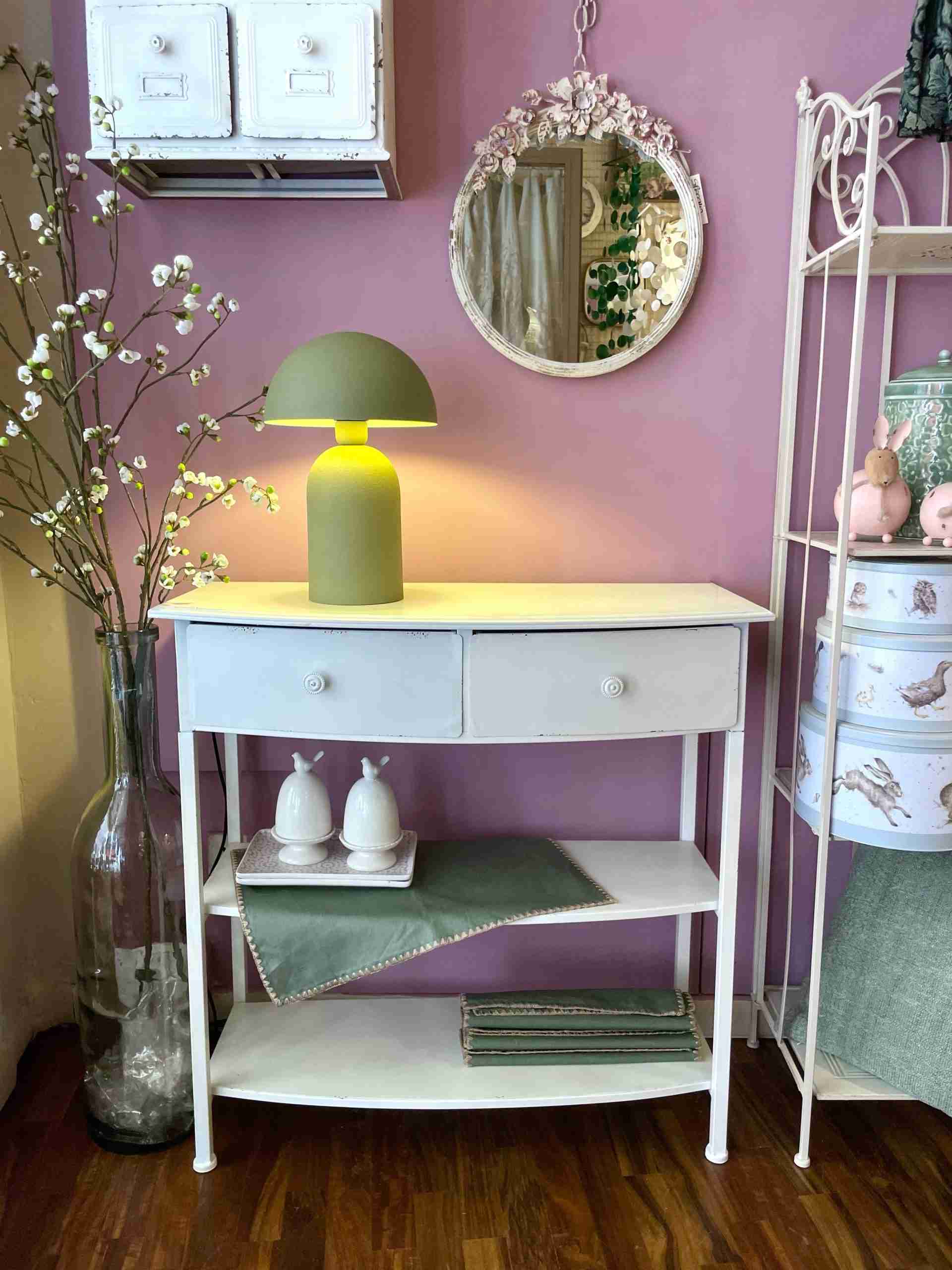 Consolle in ferro bianco Shabby - immagine 9