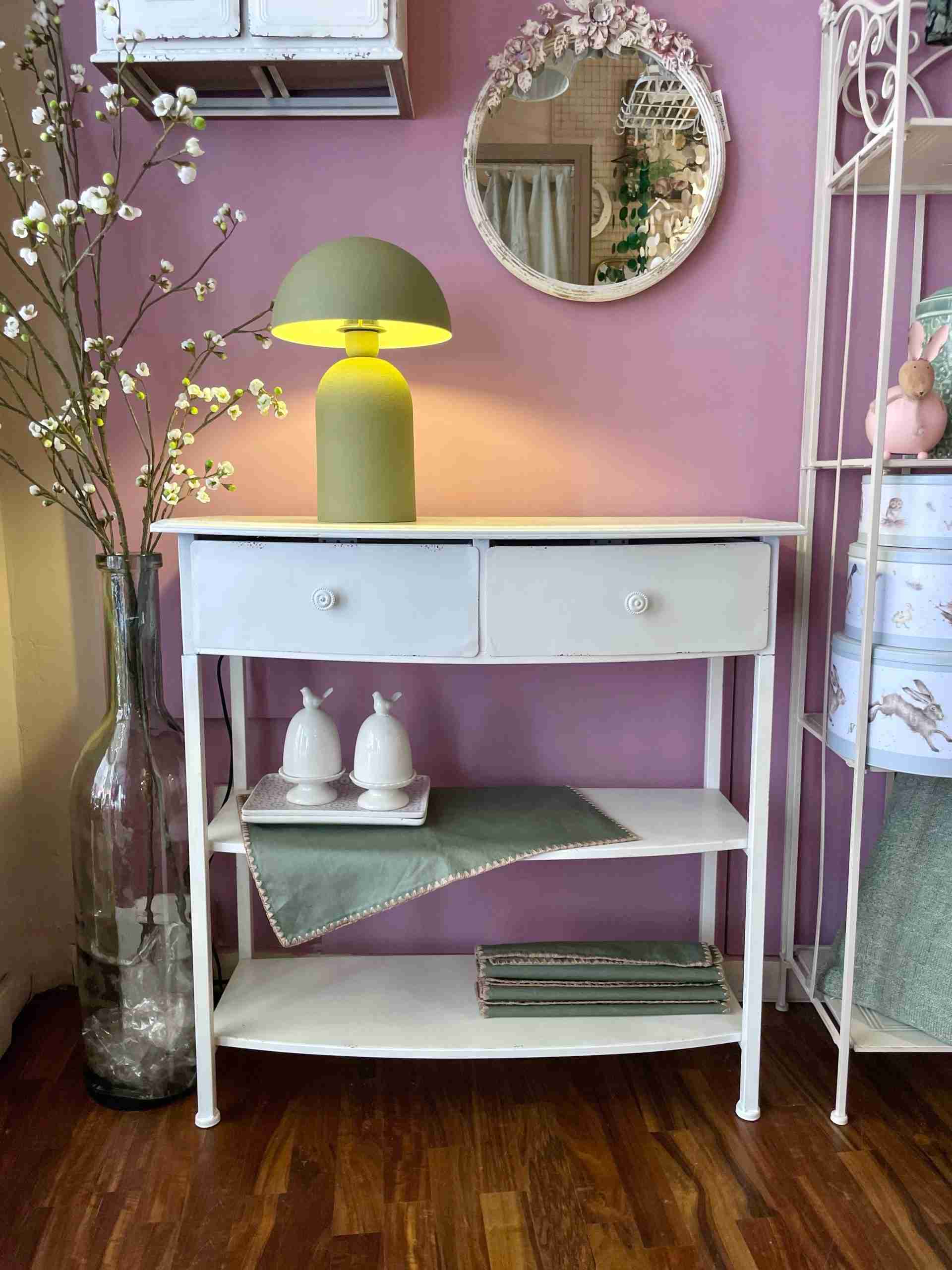 Consolle in ferro bianco Shabby - immagine 6