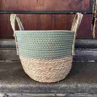 Cesto in corda Double color con manici