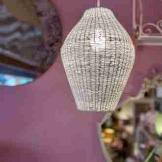 Lampadario piccolo in fil di ferro