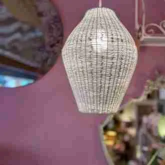 Lampadario piccolo in fil di ferro