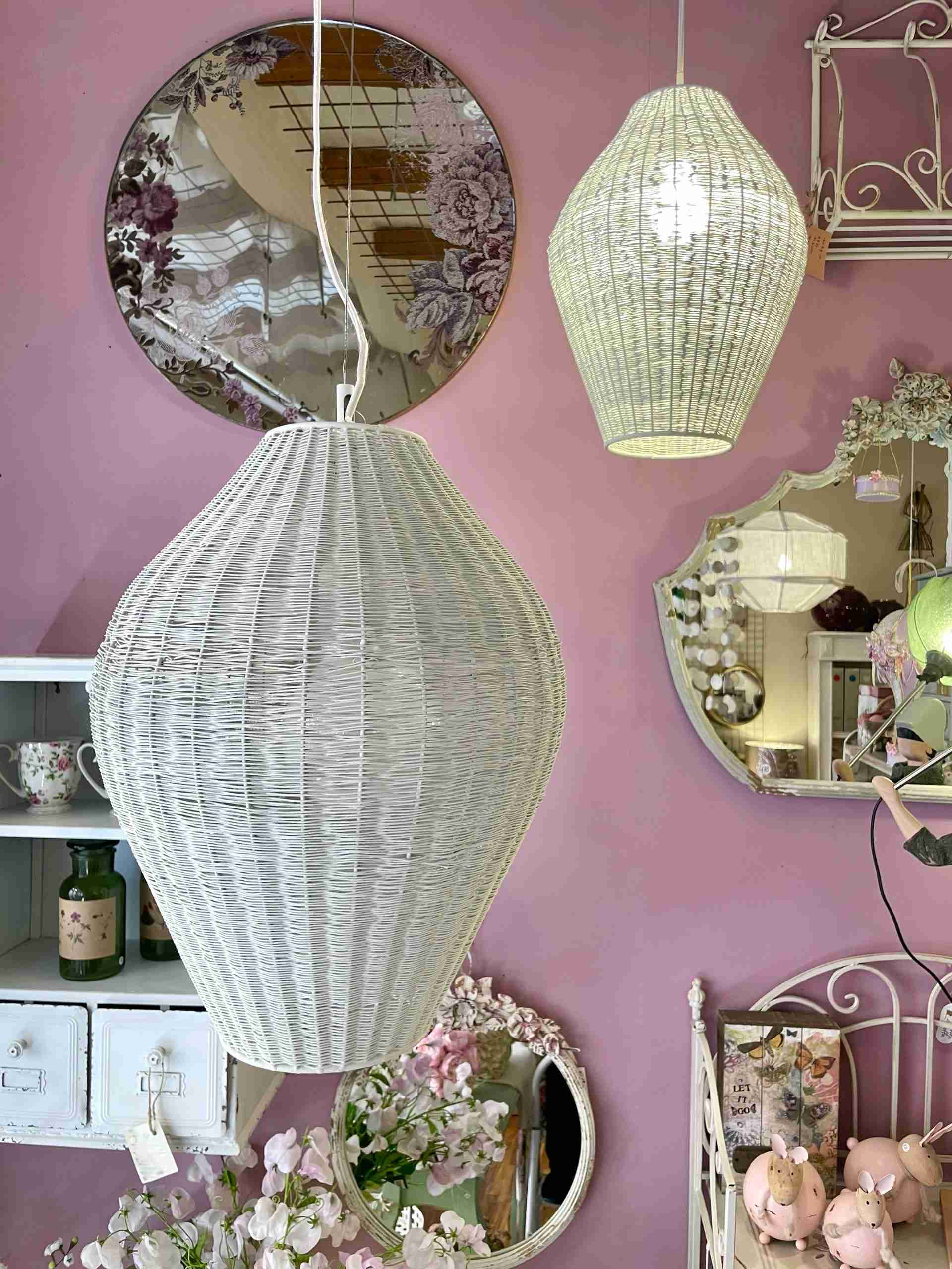 Lampadario grande in fil di ferro - immagine 2